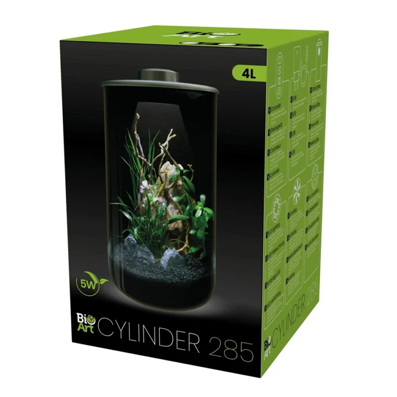 Mini terariumas BIOART Cylinder 285 black -1.