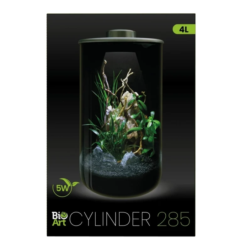 Mini terariumas BIOART Cylinder 285 black