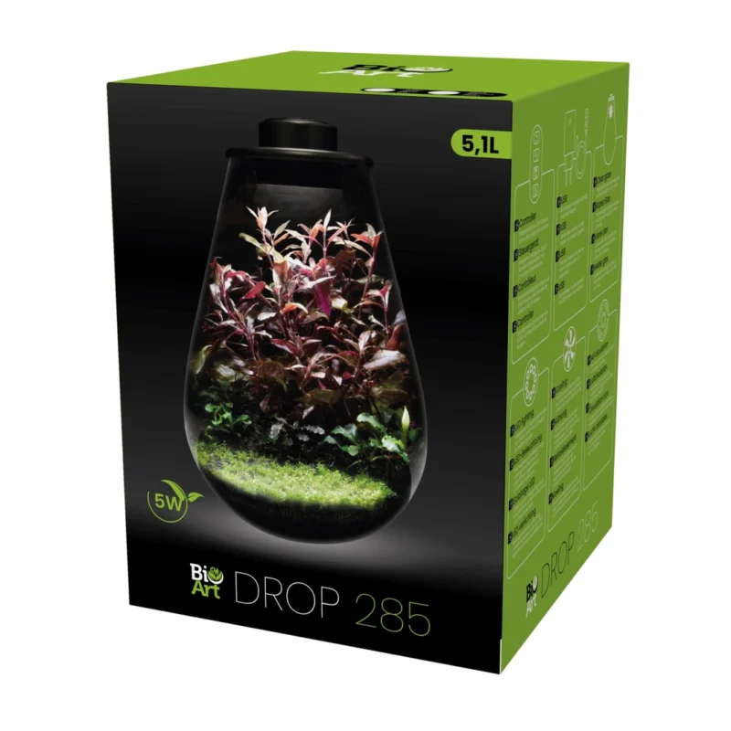 Mini terariumas BioArt Drop 285 black Mini terariumas BioArt Drop 285 black