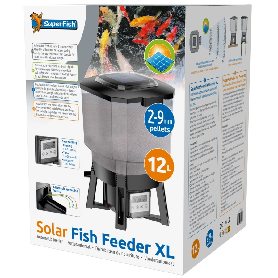 Automatinė žuvų šėrykla su saulės kolektoriumi XL (12 L)